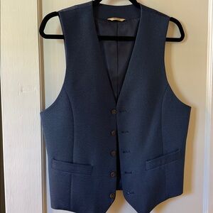 Haggar Dark Blue Vest with Gold Label